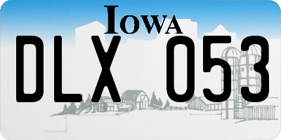 IA license plate DLX053