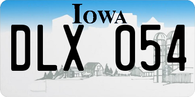 IA license plate DLX054