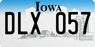 IA license plate DLX057