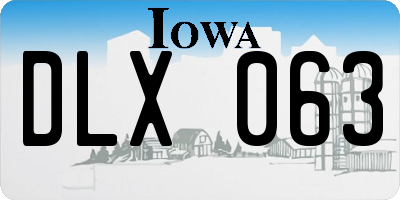 IA license plate DLX063