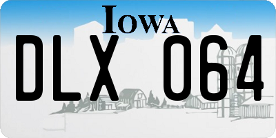 IA license plate DLX064
