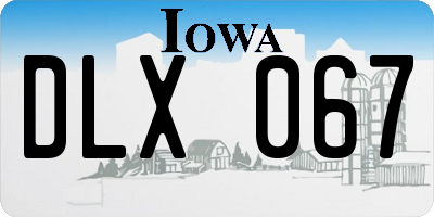 IA license plate DLX067