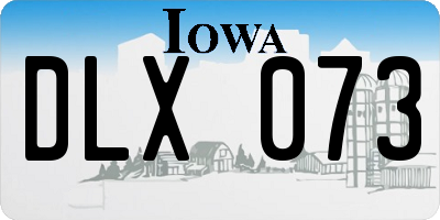 IA license plate DLX073