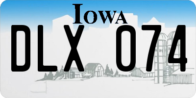 IA license plate DLX074