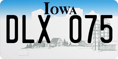 IA license plate DLX075