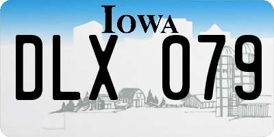IA license plate DLX079