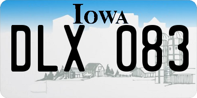 IA license plate DLX083