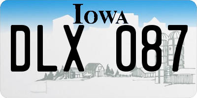 IA license plate DLX087