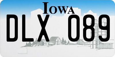 IA license plate DLX089