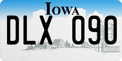 IA license plate DLX090