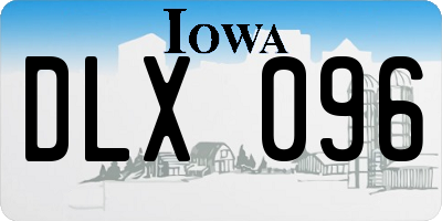 IA license plate DLX096