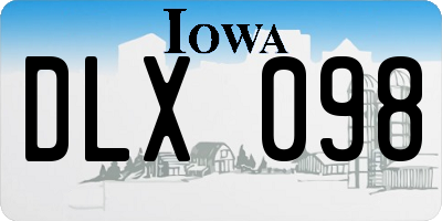 IA license plate DLX098