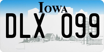IA license plate DLX099