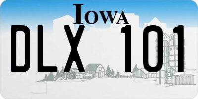 IA license plate DLX101