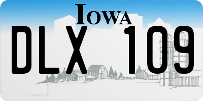 IA license plate DLX109