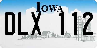IA license plate DLX112