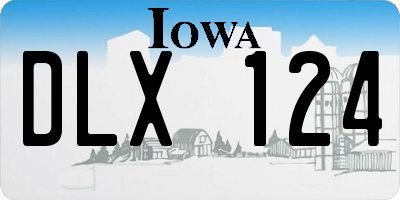 IA license plate DLX124