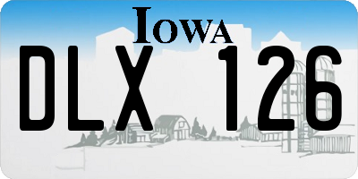 IA license plate DLX126