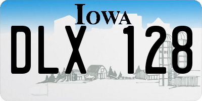 IA license plate DLX128