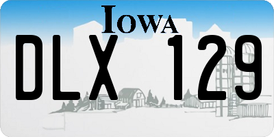 IA license plate DLX129