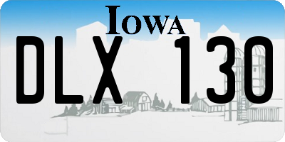 IA license plate DLX130