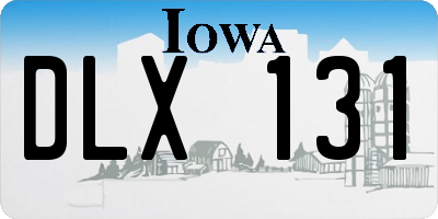 IA license plate DLX131
