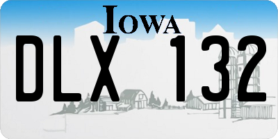IA license plate DLX132