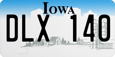 IA license plate DLX140