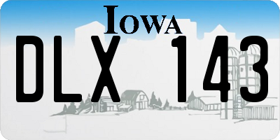 IA license plate DLX143