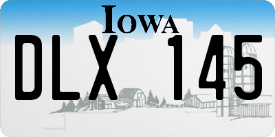 IA license plate DLX145