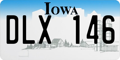 IA license plate DLX146