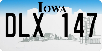 IA license plate DLX147