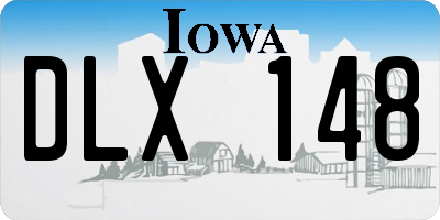 IA license plate DLX148