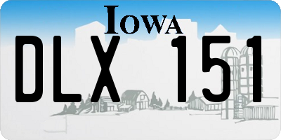 IA license plate DLX151