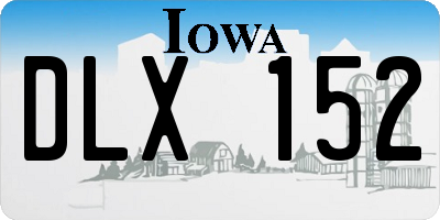 IA license plate DLX152