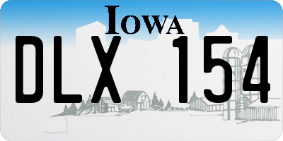 IA license plate DLX154