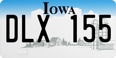 IA license plate DLX155
