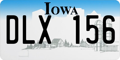 IA license plate DLX156