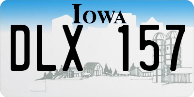 IA license plate DLX157