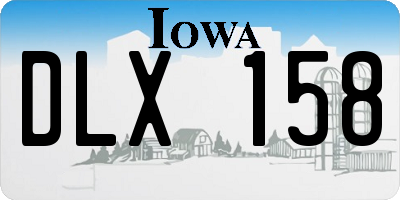 IA license plate DLX158