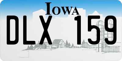 IA license plate DLX159
