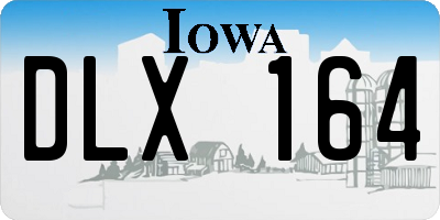 IA license plate DLX164