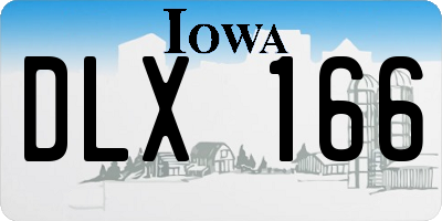 IA license plate DLX166