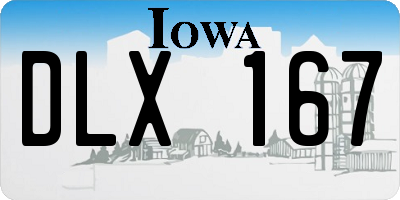 IA license plate DLX167