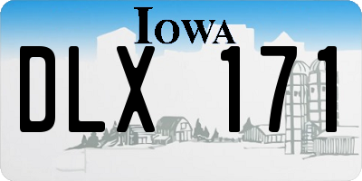 IA license plate DLX171