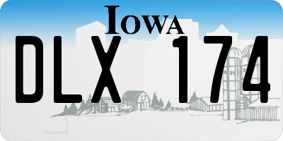 IA license plate DLX174