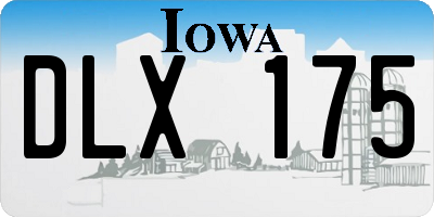 IA license plate DLX175