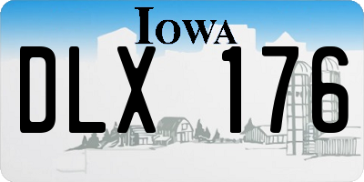 IA license plate DLX176