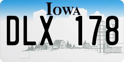 IA license plate DLX178