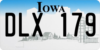 IA license plate DLX179